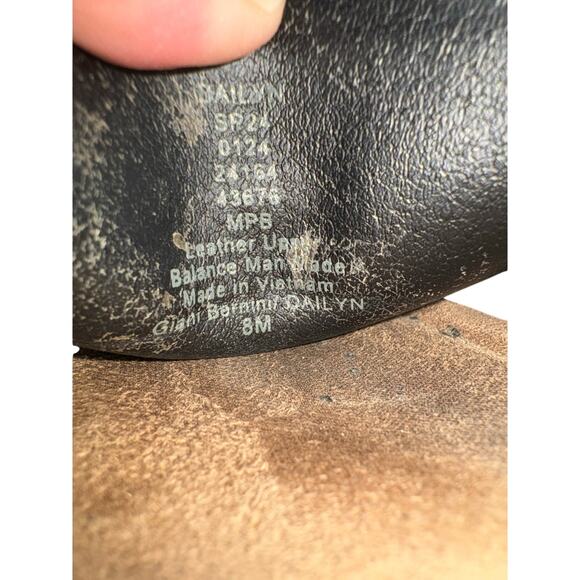 Black Giant Bernini Leather Loafers, size 8 - Picture 2 of 7